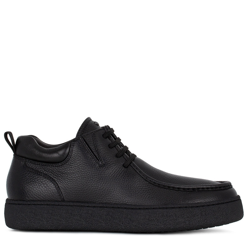 Winter Sleek Black Leather Boots | TJ COLLECTION
